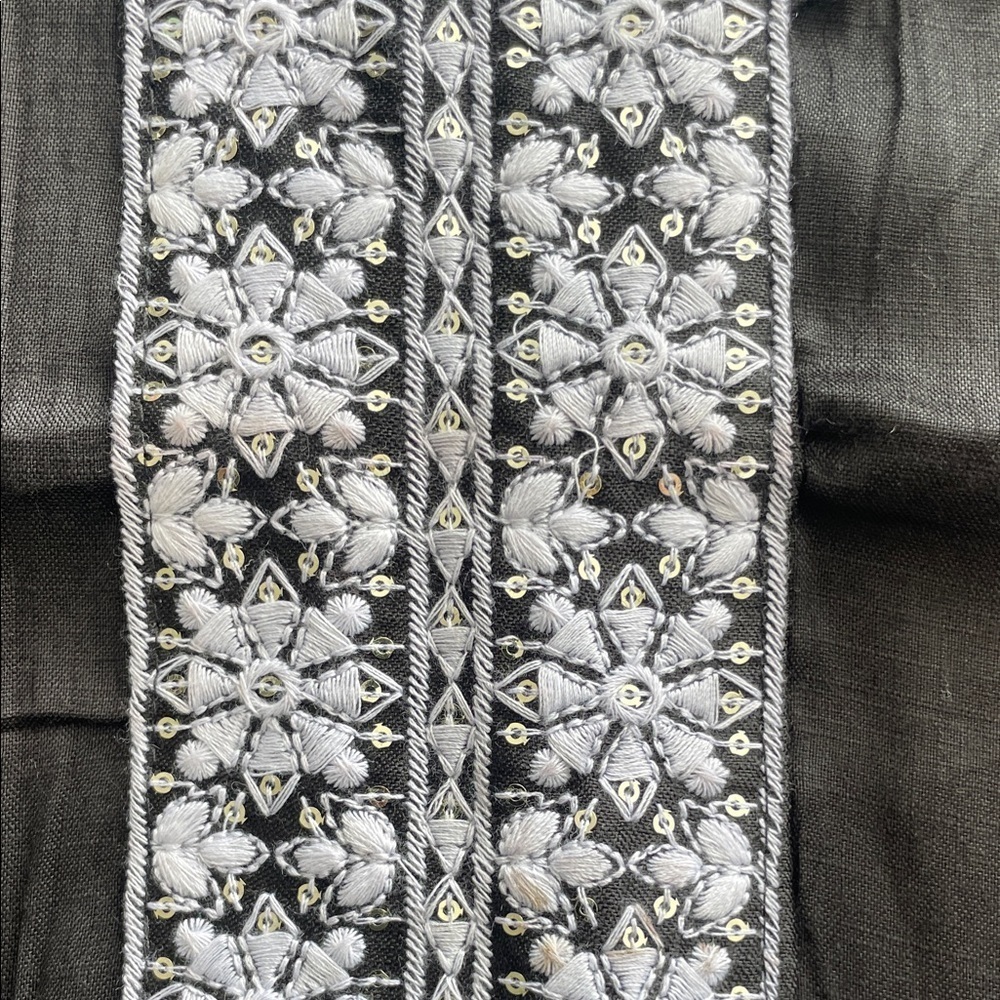 Black Embroidered Women's Tunic - Picture 3 of 8